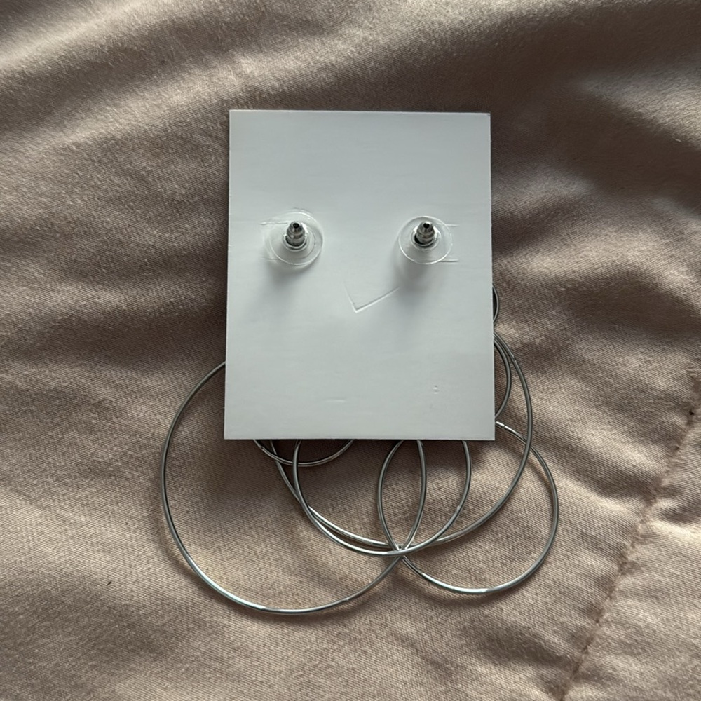 Marlyn Schiff Large Silver Statement Earrings Sil… - image 4